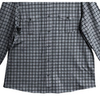 Johnston & Murphy Shirt Men's XL Long Sleeve Navy Gingham Pockets
