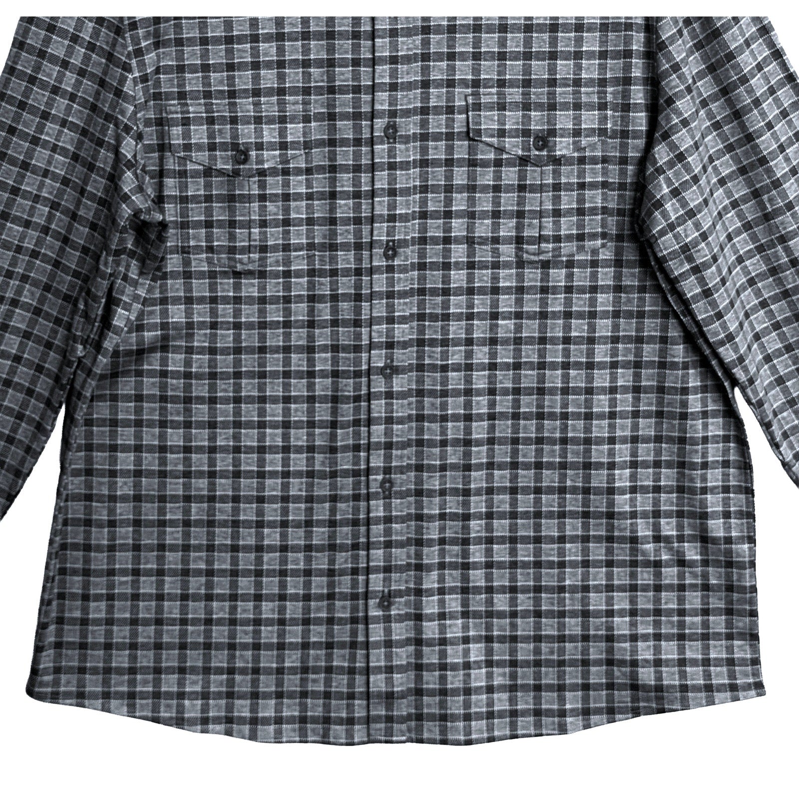 Johnston & Murphy Shirt Men's XL Long Sleeve Navy Gingham Pockets