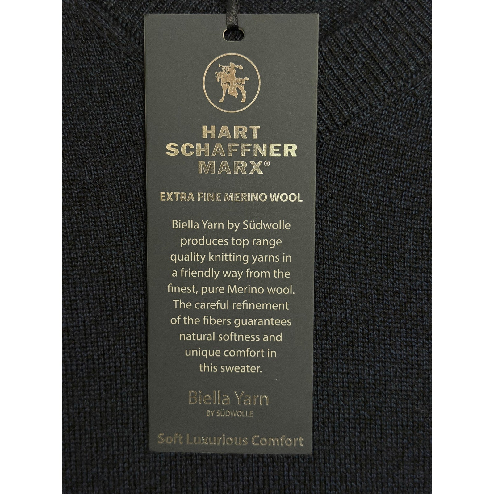 Hart Schaffner Marx Sweater Vest Men's 2XT Big & Tall Wool Navy Heather