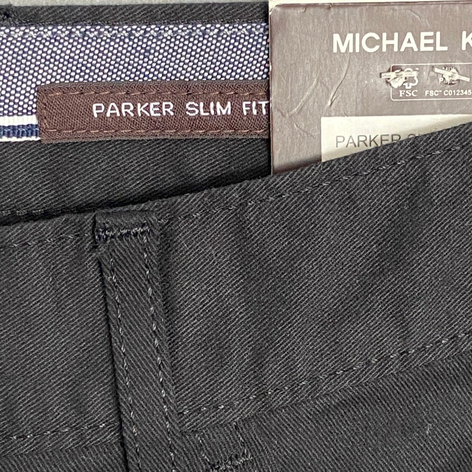 Michael Kors Pants Men's 30"x32" Parker Slim Fit Pant Stretch Solid Black NEW