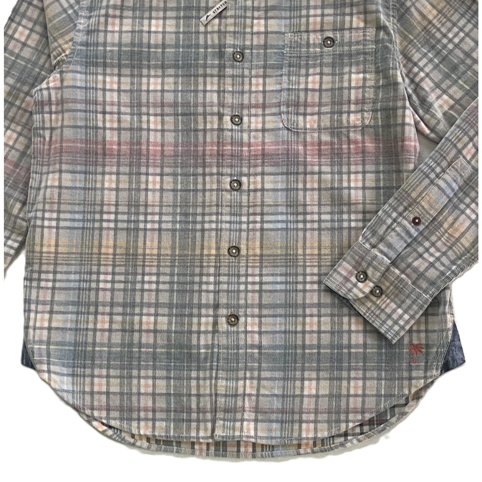 Tommy Bahama Casual Shirt Men's Small Coastline Cord Check Featherstone