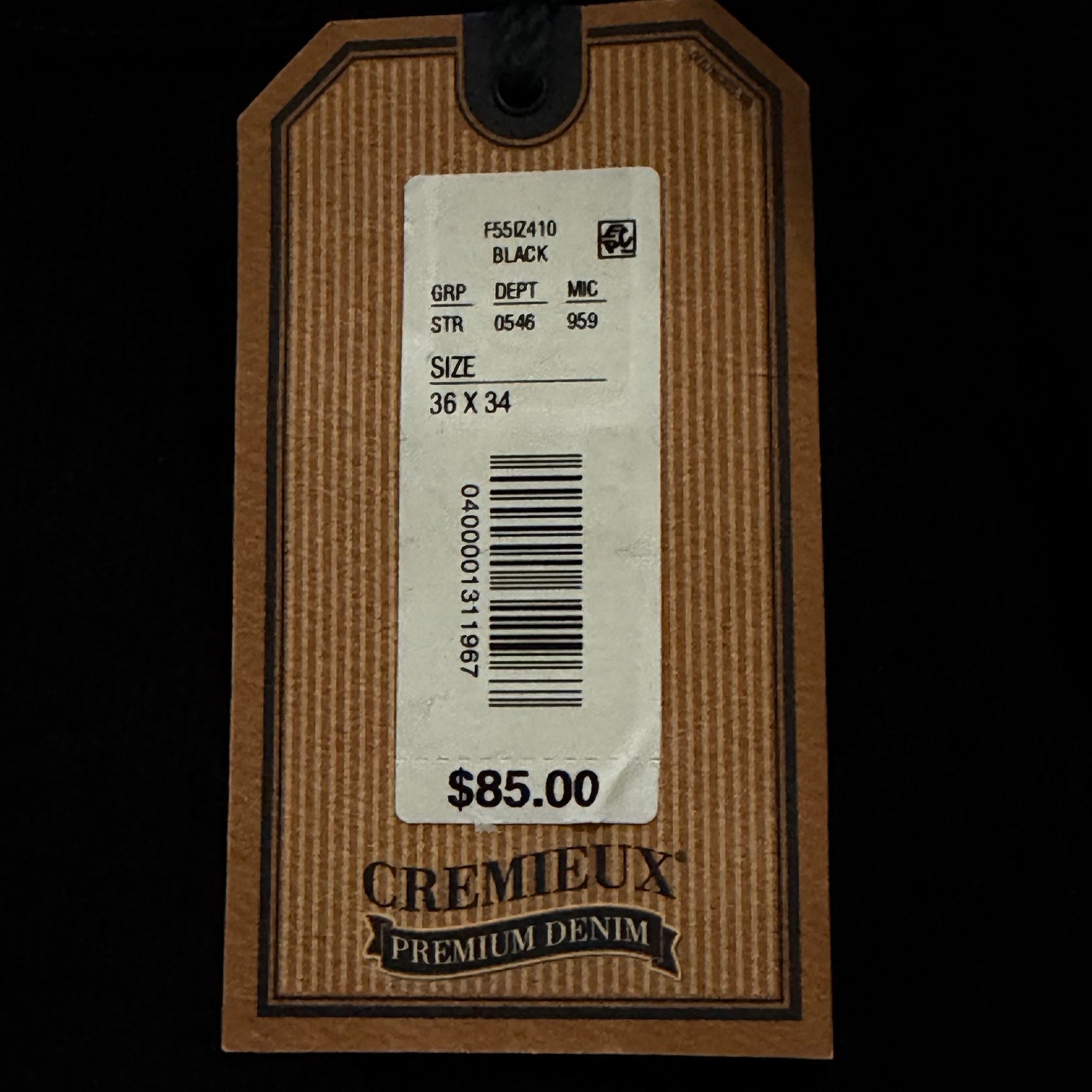 Daniel Cremieux Corduroy Pants Men's 36"x34" Straight Fit Stretch Black