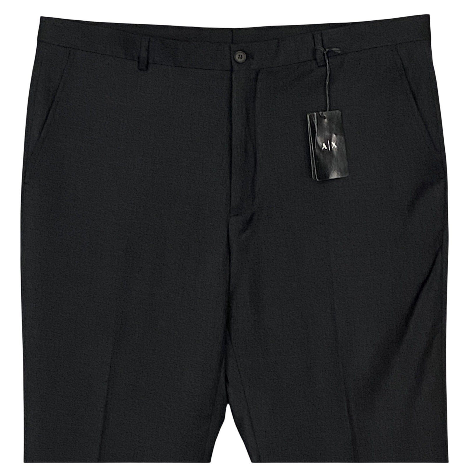 Armani Exchange Pants Men's 42W Dress Trousers Raw Hem Stretch Wool Gray