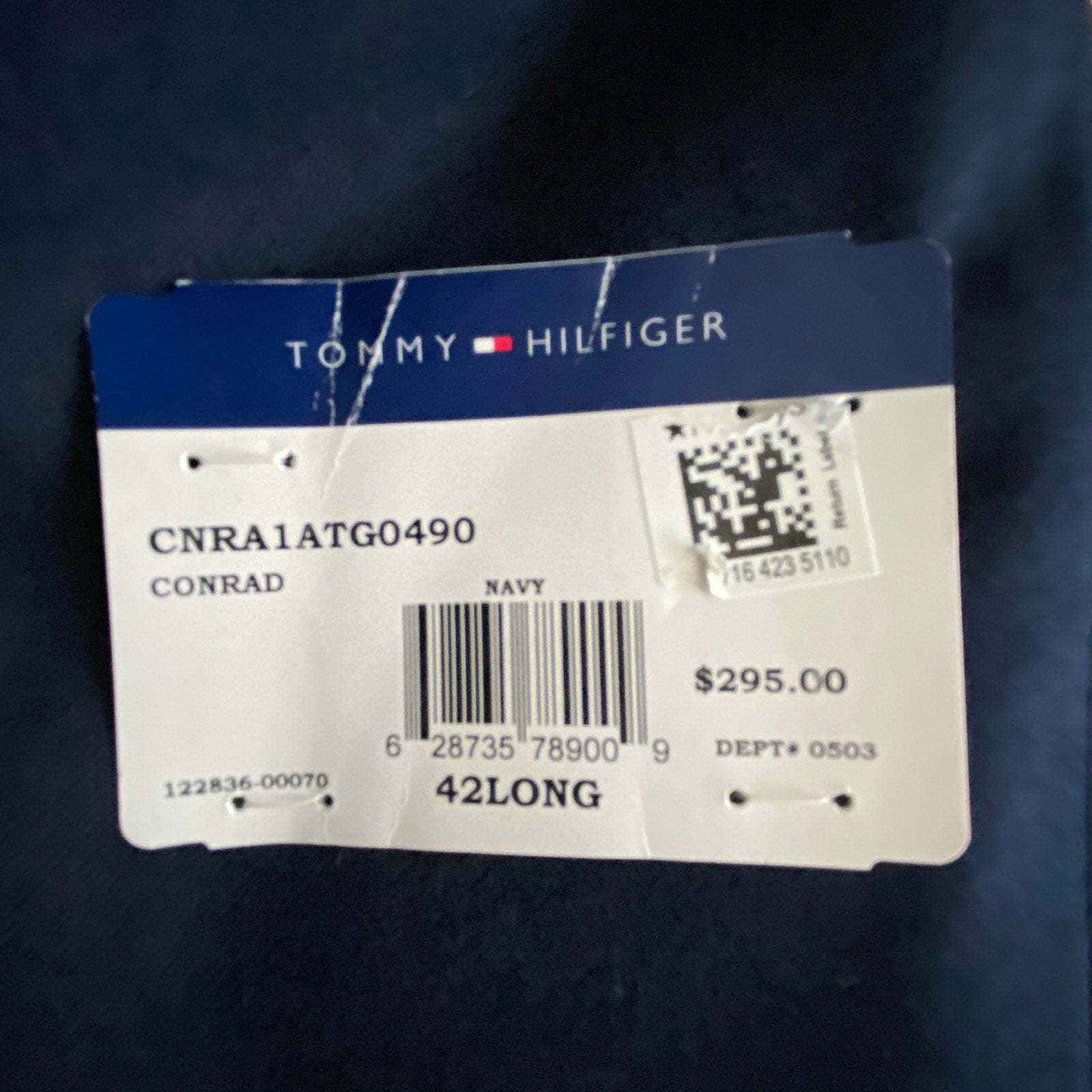 Tommy Hilfiger Suit Jacket Men's 42 Long TH Flex Conrad Navy Blue NEW