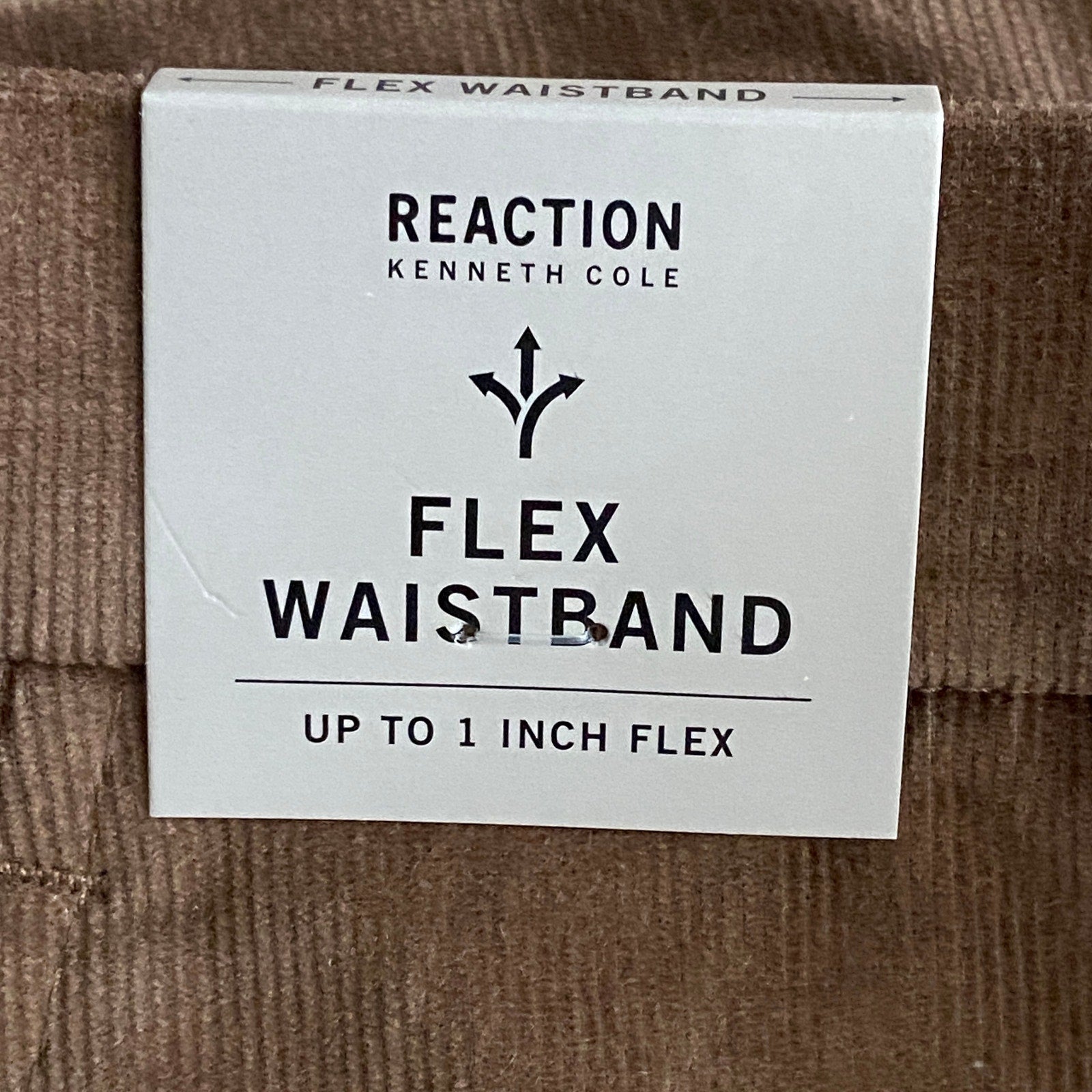 Kenneth Cole Reaction Pants Men's 34x32 Pant Slim Fit Stretch Corduroy Camel