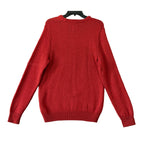 Faherty Heirloom Cotton Sweater Men's Medium Organic Cotton Crew Neck Red