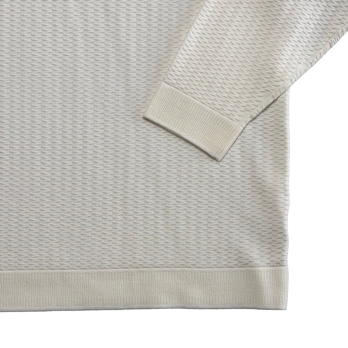 Murano Comfort Luxe Textured Sweater Men's 4XT Big & Tall Crew Neck Cream