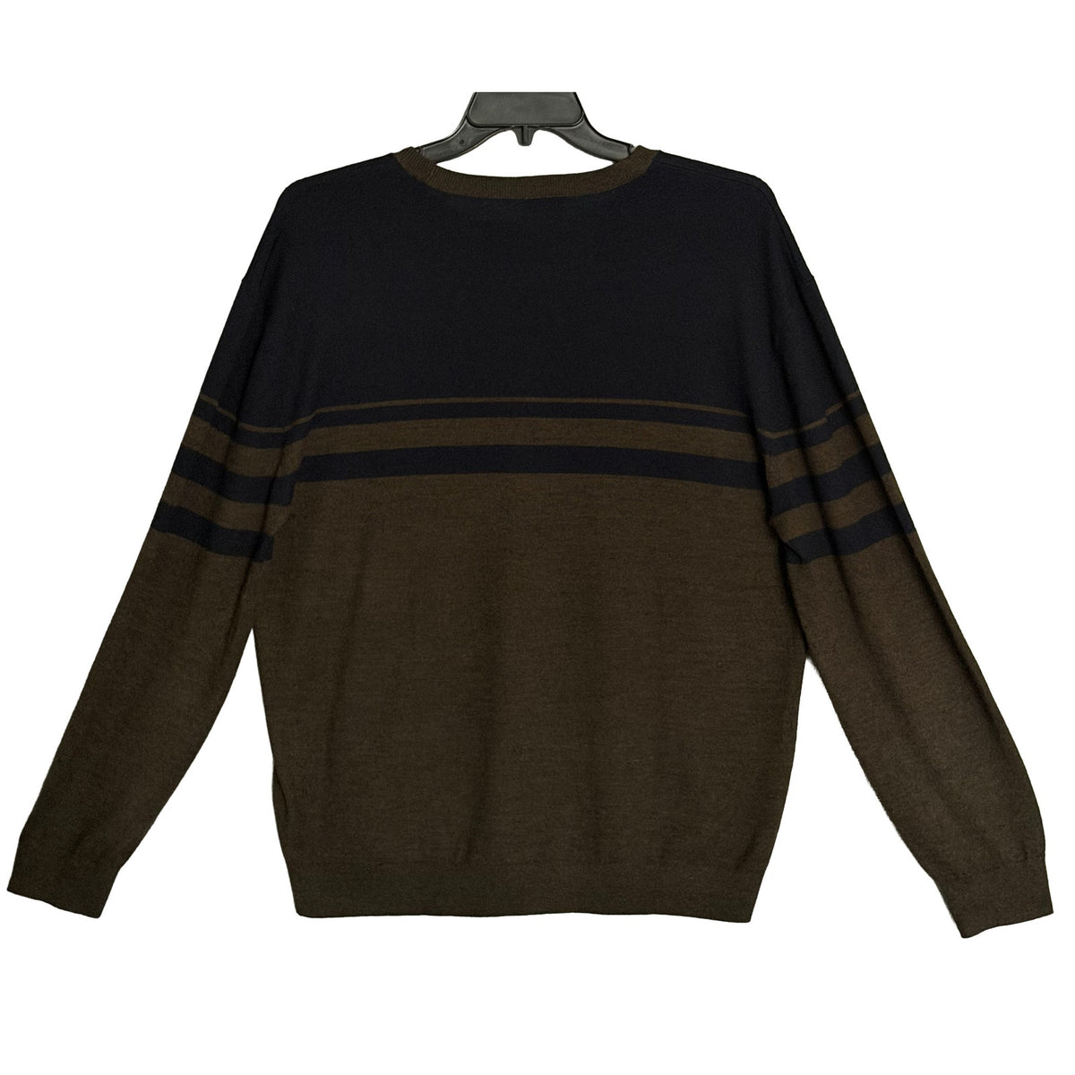 Armani Exchange Sweater Men's XXL Crew Neck Lightweight Wool Color-Block