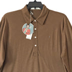 Criquet Polo Shirt Men's XL Long Sleeve Moisture Wicking Quick Dry Single Malt