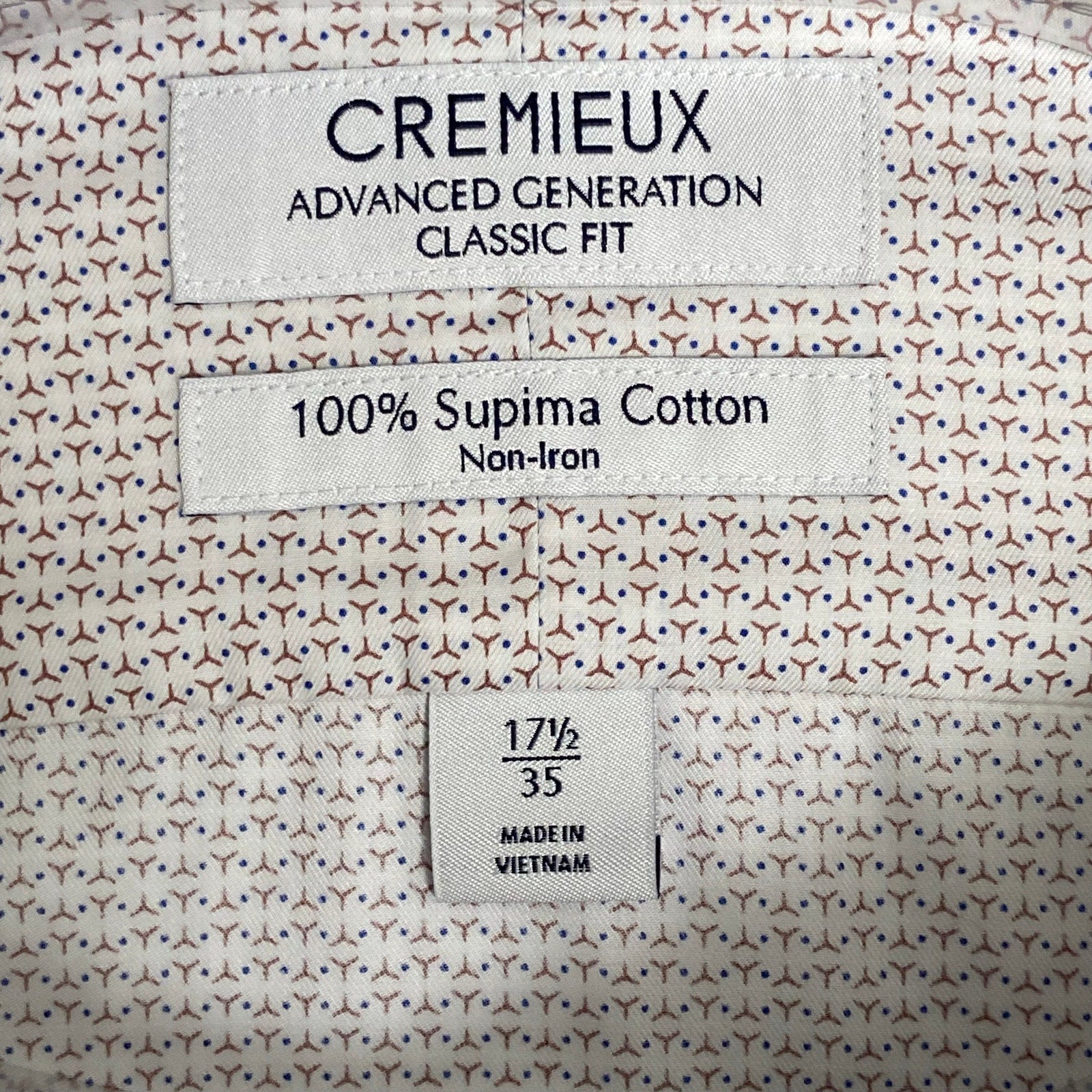 Daniel Cremieux Dress Shirt Men's 17.5-35 Classic Fit Supima Cotton White