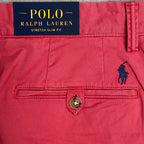 Polo Ralph Lauren Pants 33"x32" Slim Fit Chino Stretch Cotton Twill Red NEW