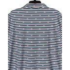 Criquet Polo Shirt Men's XXL Stretch Short Sleeve Sun Stripe Navy