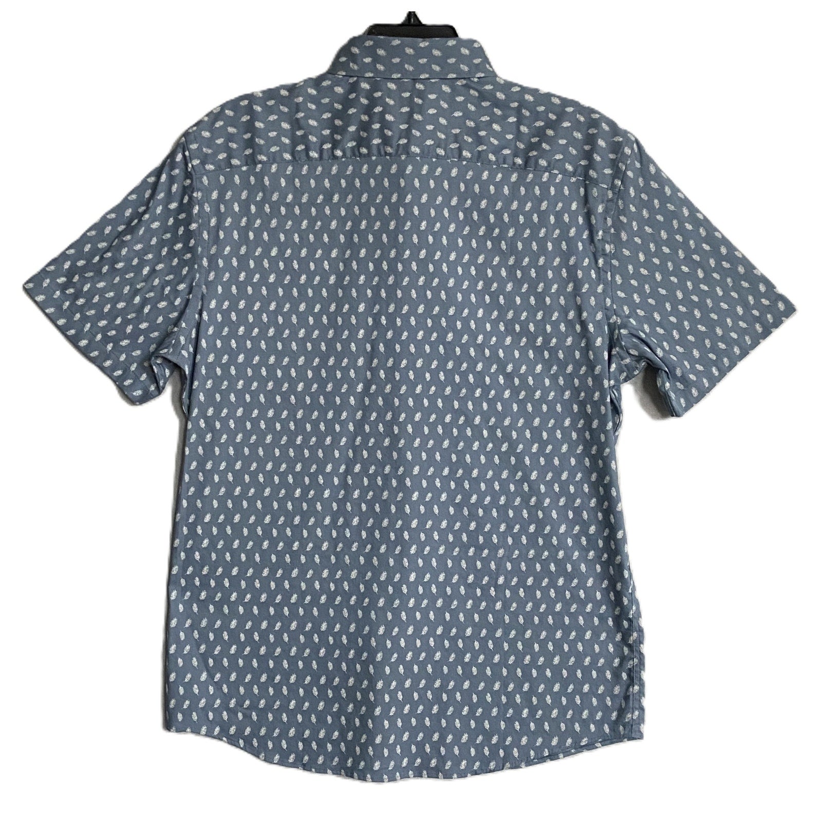 Faherty Shirt Men's Medium The Movement Short Slv Shirt Marine Palm Foliage