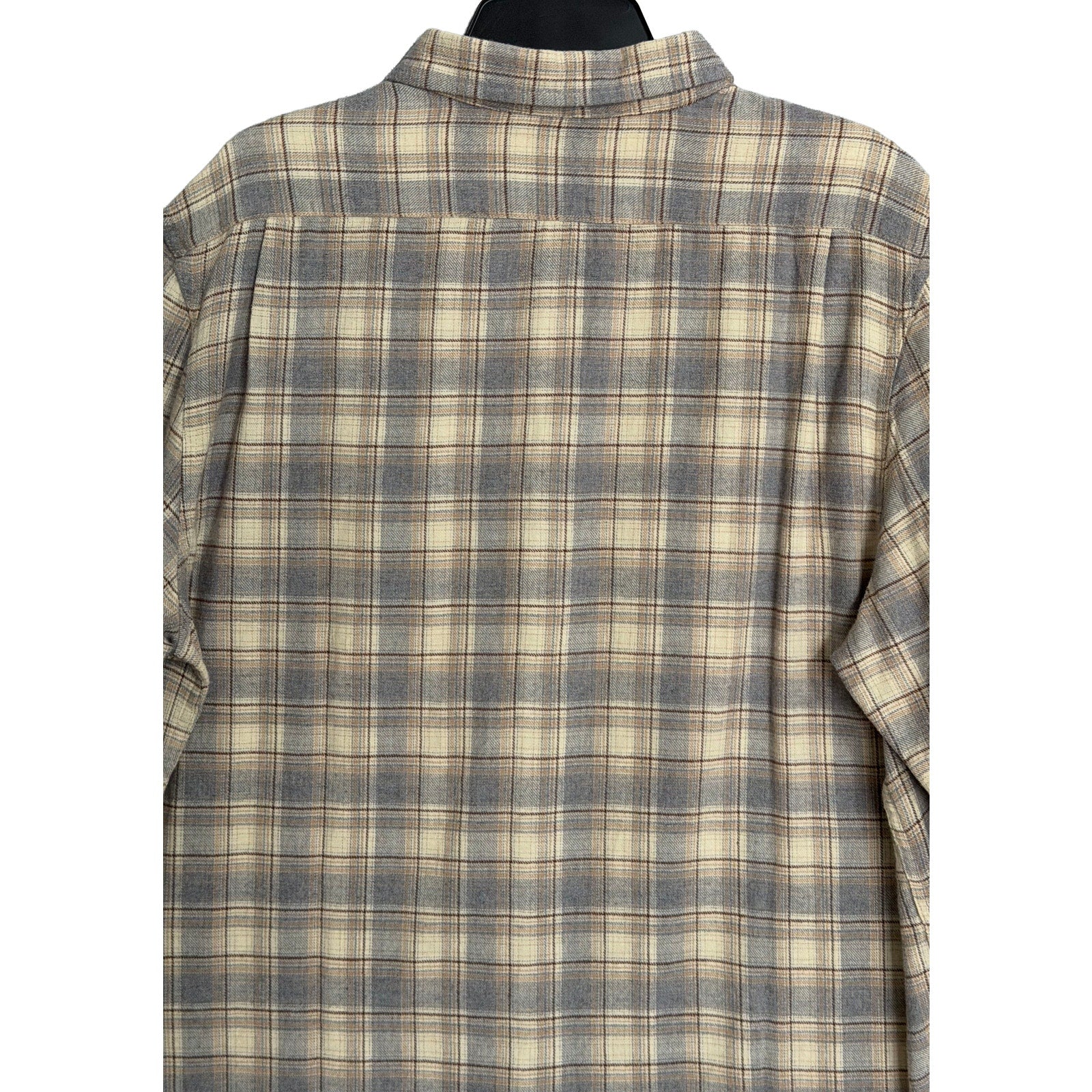 The Normal Brand Shirt Men's XL Hudson Double Brushed Flannel Cream Plaid