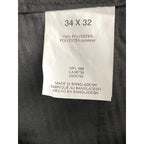 Kenneth Cole Reaction Pants Men's 34x32 Slim Fit Trousers Stretch Charcoal
