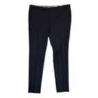 Daniel Cremieux Dress Pant Men's 46L Traveler Raw Hem Comfort Waist Navy