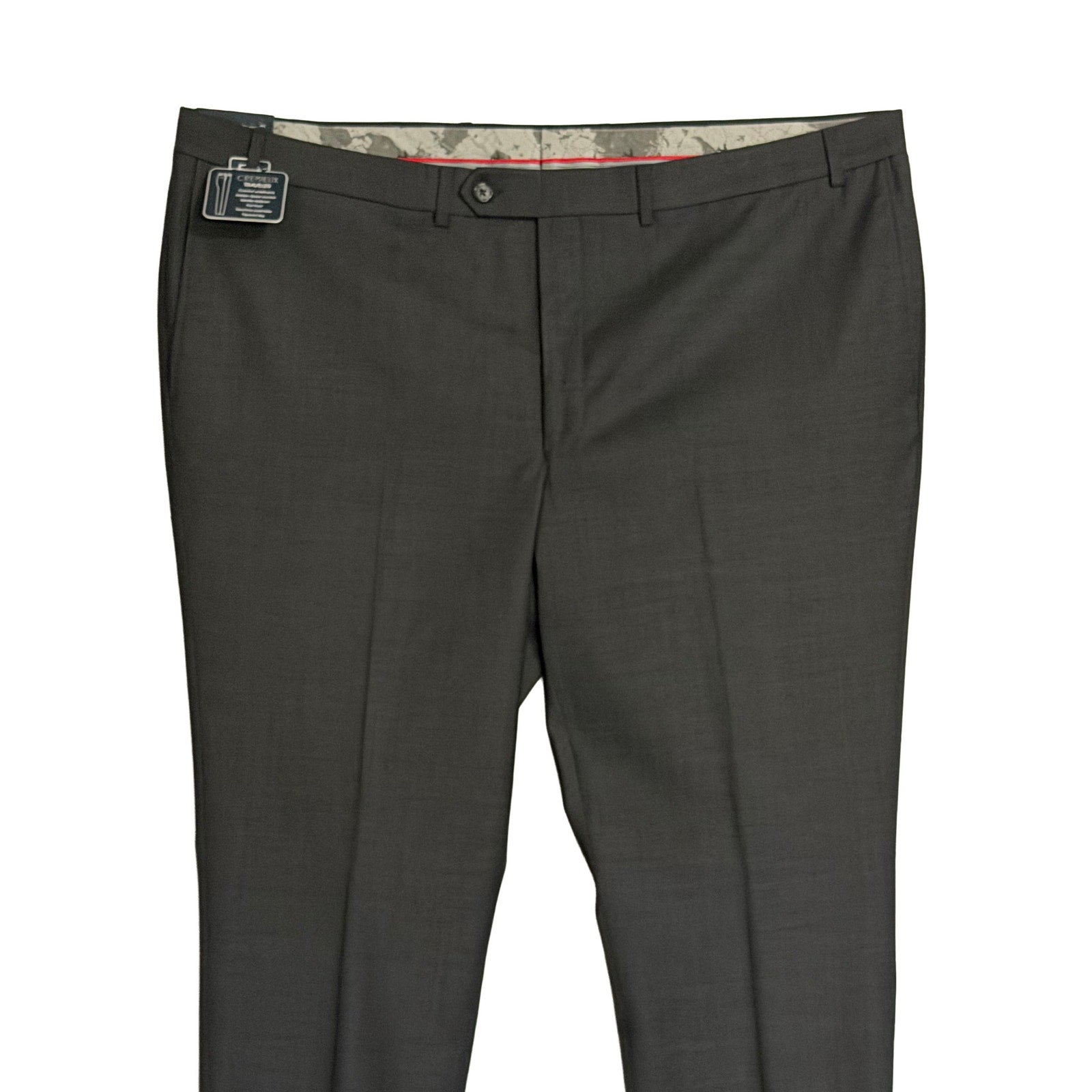 Daniel Cremieux Dress Pant Men's 46R Traveler Raw Hem Comfort Waist Charcoal