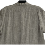 Michael Kors Linen Shirt Men's XL Classic Fit Short Sleeve Gray Heather