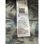 Armani Exchange Casual Shirt Men's Small Short Sleeve White/Green Resort