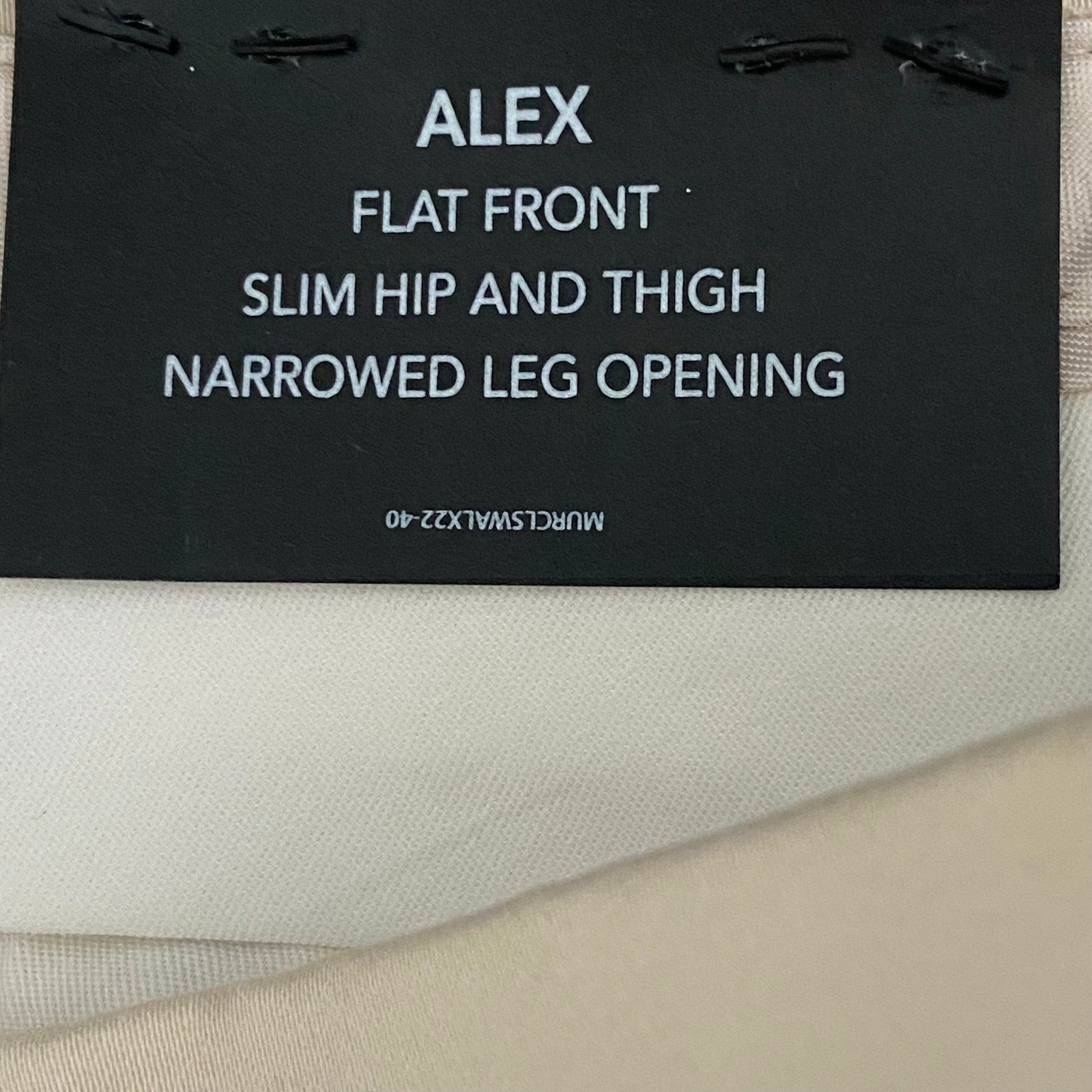 Murano Dress Pants Men's 32x34 Alex Slim Fit Flat Front Solid Cream