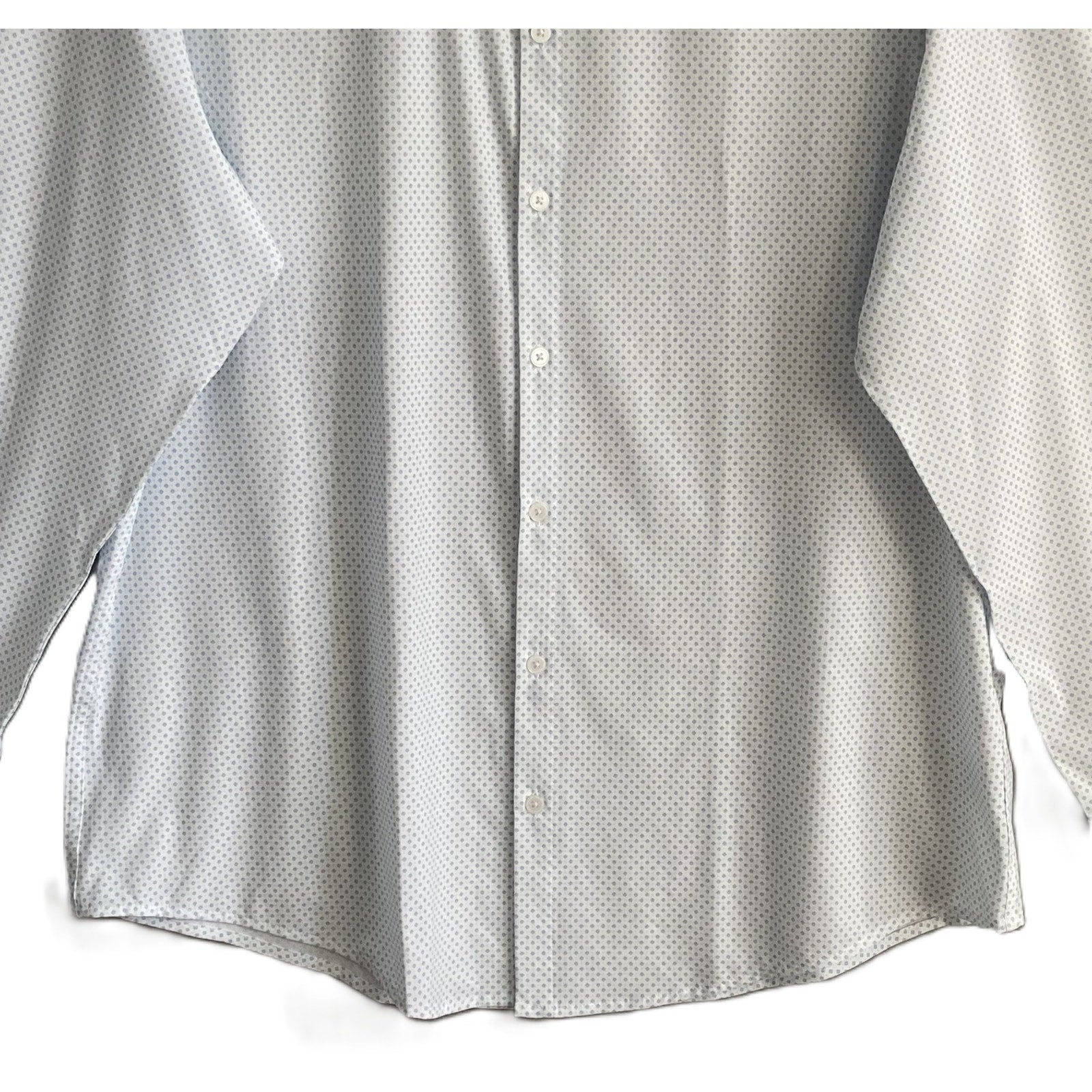 Mizzen+Main Shirt Men's XXL Leeward Trim Fit Long Slv White Double Diamond