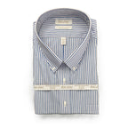 Roundtree & Yorke Shirt Big & Tall Men's 20 36/37 Blue/Pink Strp Dress Shirt