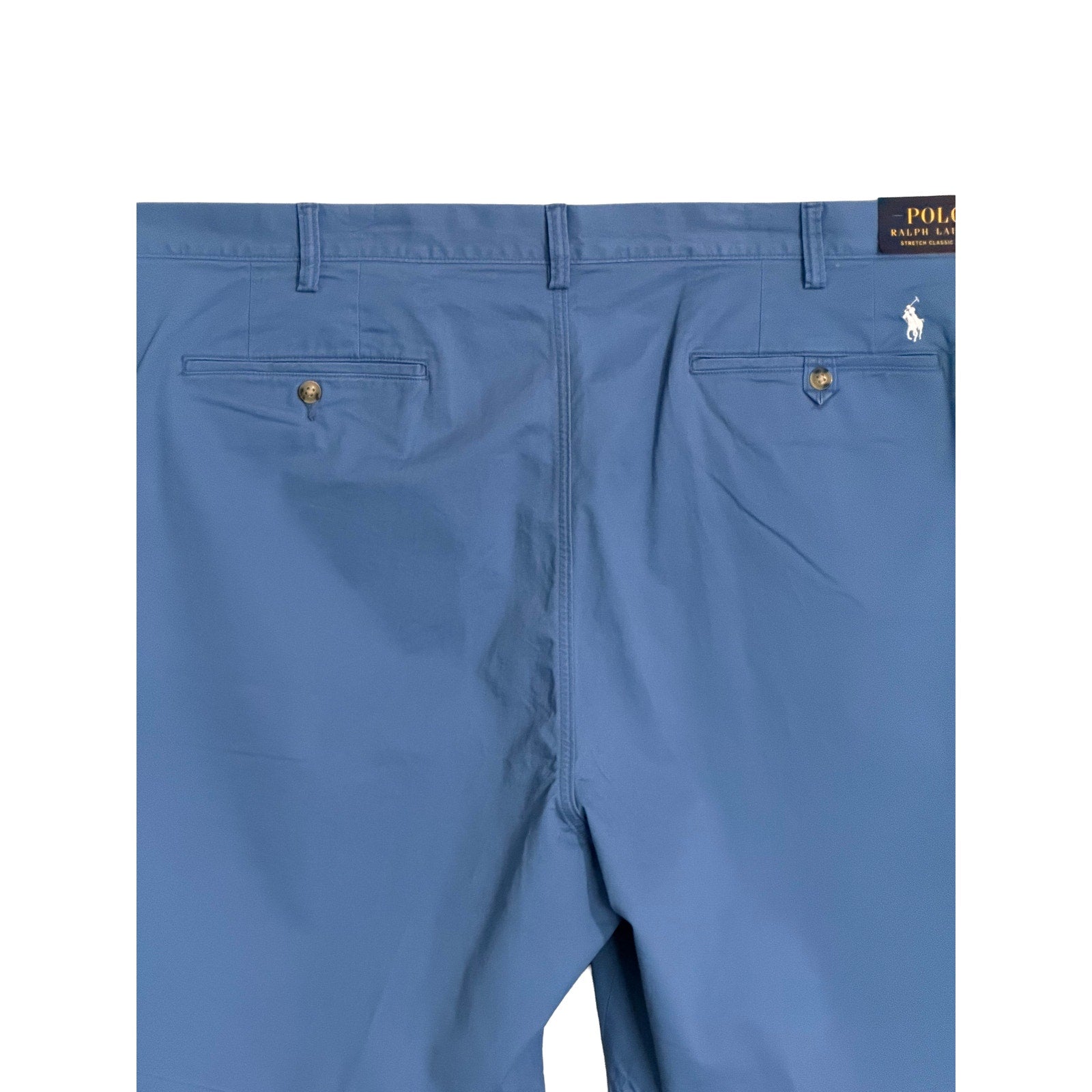 Polo Ralph Lauren Shorts Men's 50B 9" Big & Tall Stretch Chino Cotton Blue