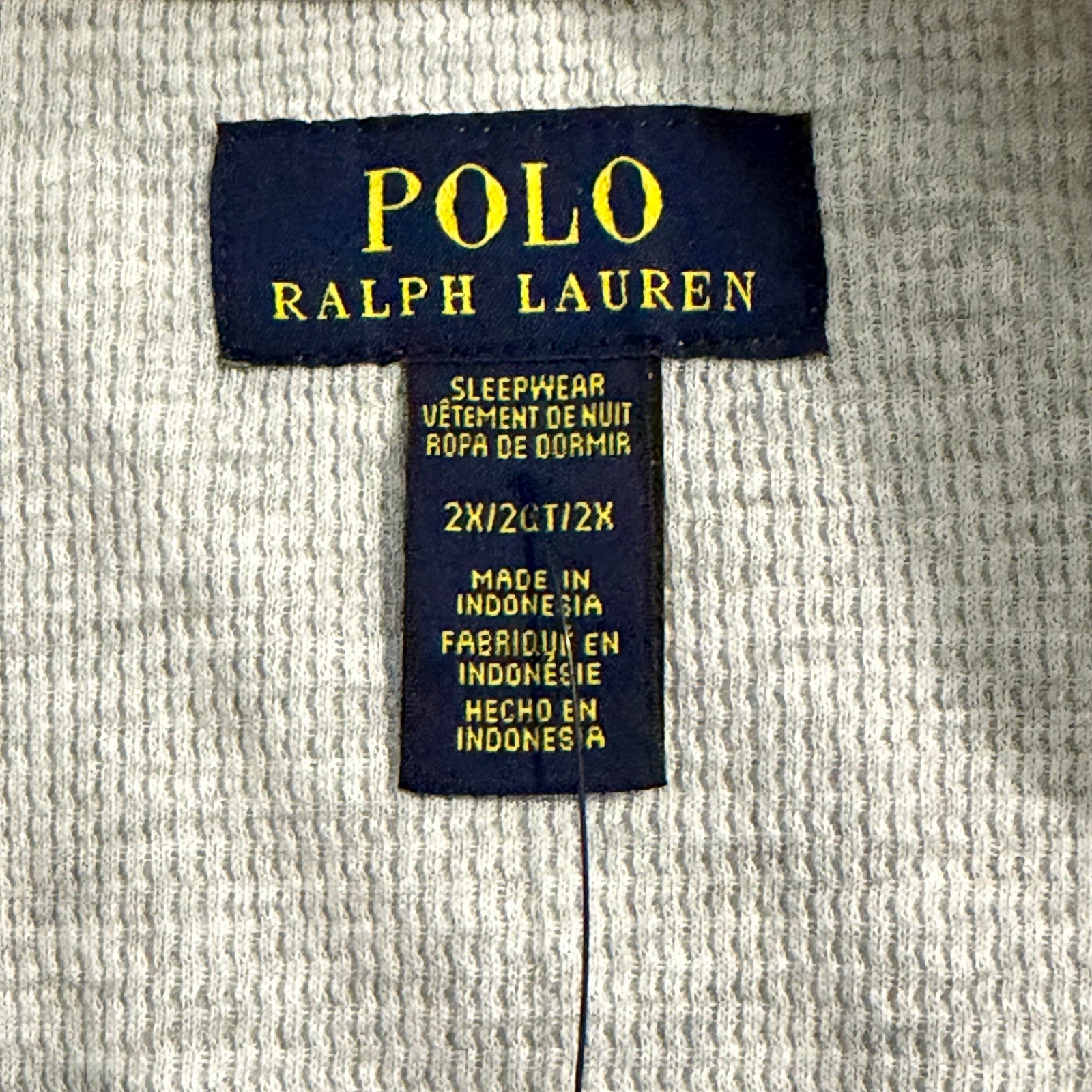 Polo Ralph Lauren Sleepwear Men's XXL Crew Neck Long Sleeve Knit Shirt Grey