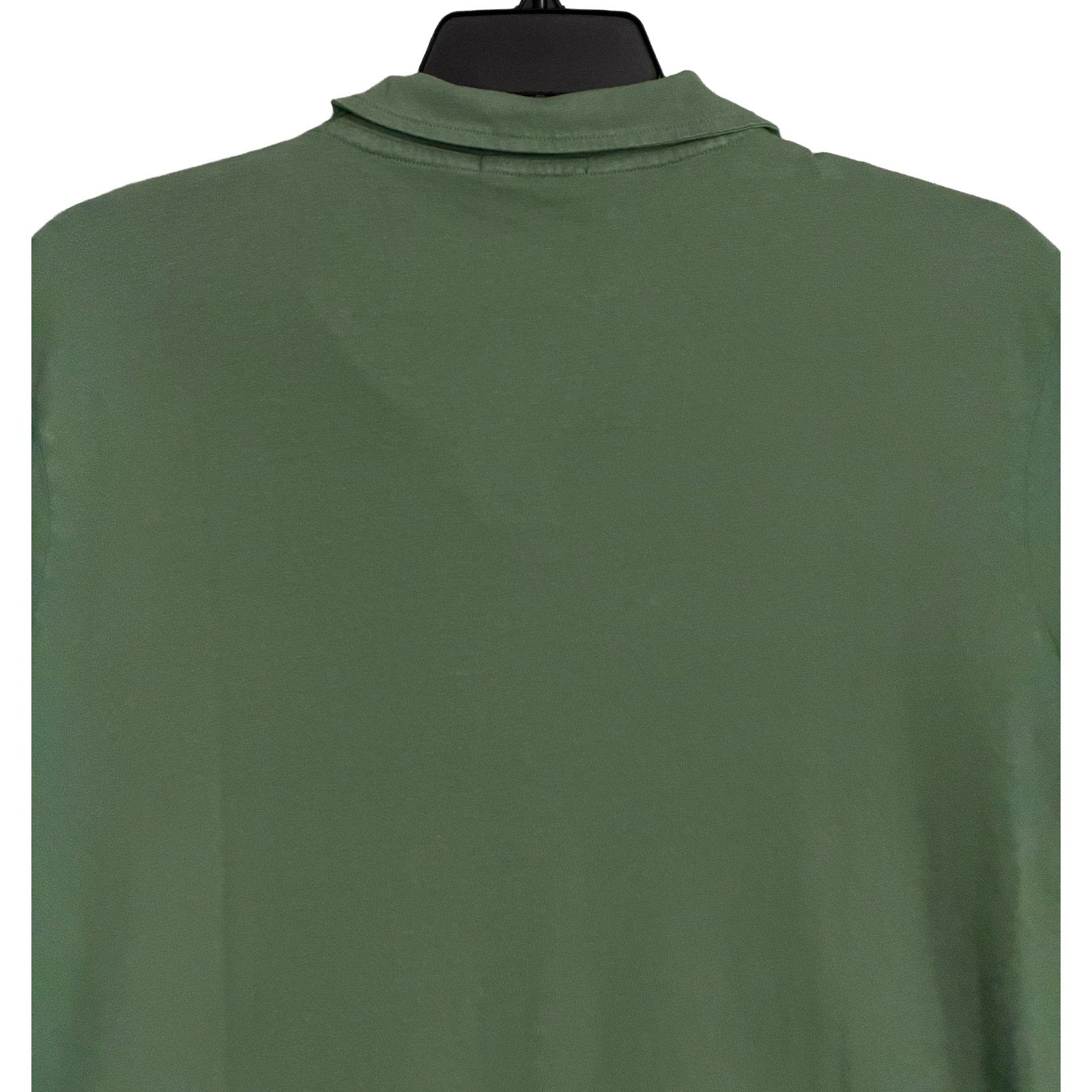 Polo Ralph Lauren Shirt Men's Large Buttonless Polo Cotton Linen Blend Green