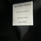 Geoffrey Beene Men's XL 17-17.5 32/33 Satin Stretch Dress Shirt Solid Black