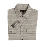 Michael Kors Shirt Men's Small Button-Up Shirt Slim Fit Dual Pockets Khaki