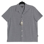 Michael Kors Shirt Men's XL Casual Short Sleeve Shirt Black & White Gingham