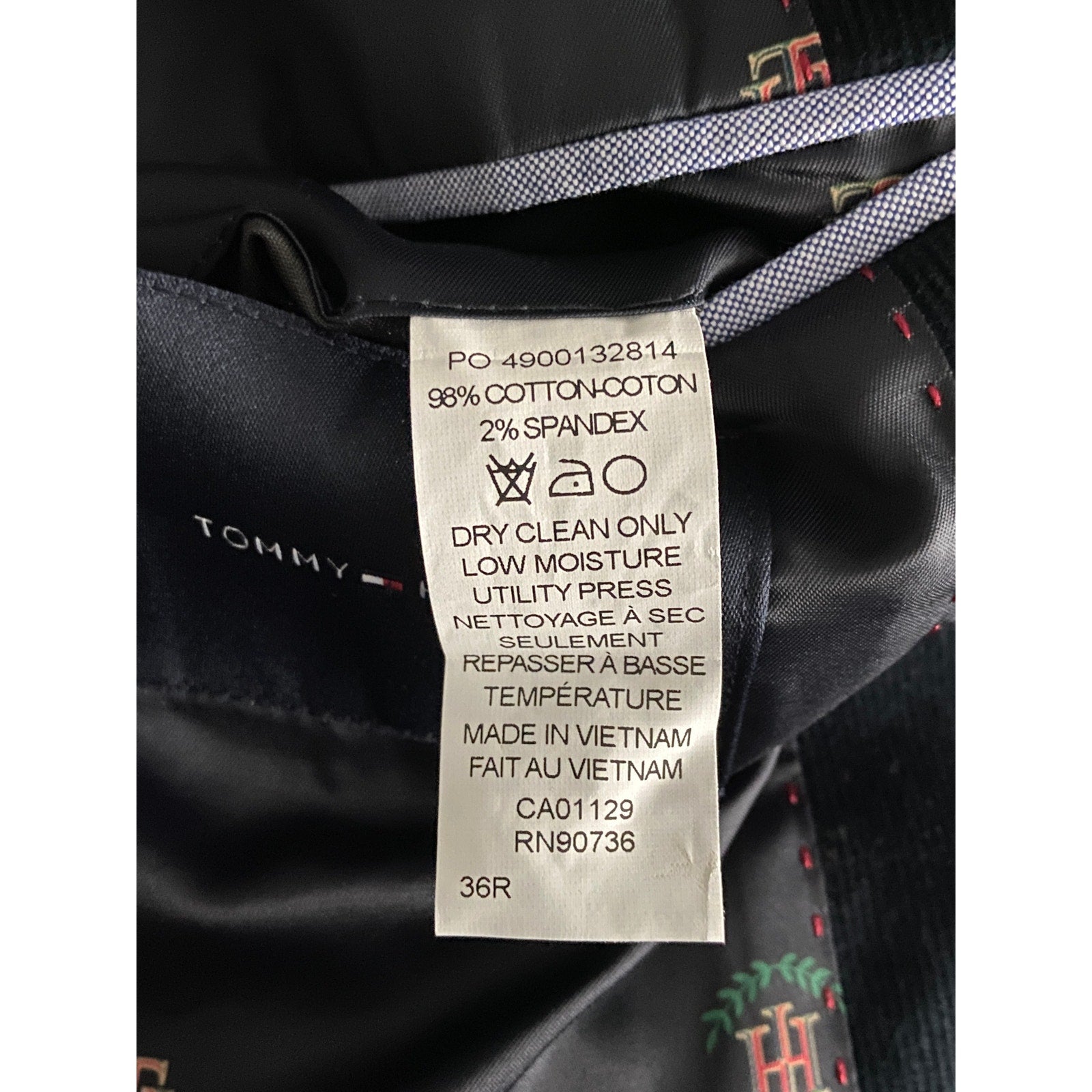 Tommy Hilfiger Sport Coat Men's 36R Conrad Navy Blue Corduroy