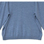 Hart Schaffner Marx Sweater Men's 3XB Big & Tall V-Neck Merino Wool Lt Blue