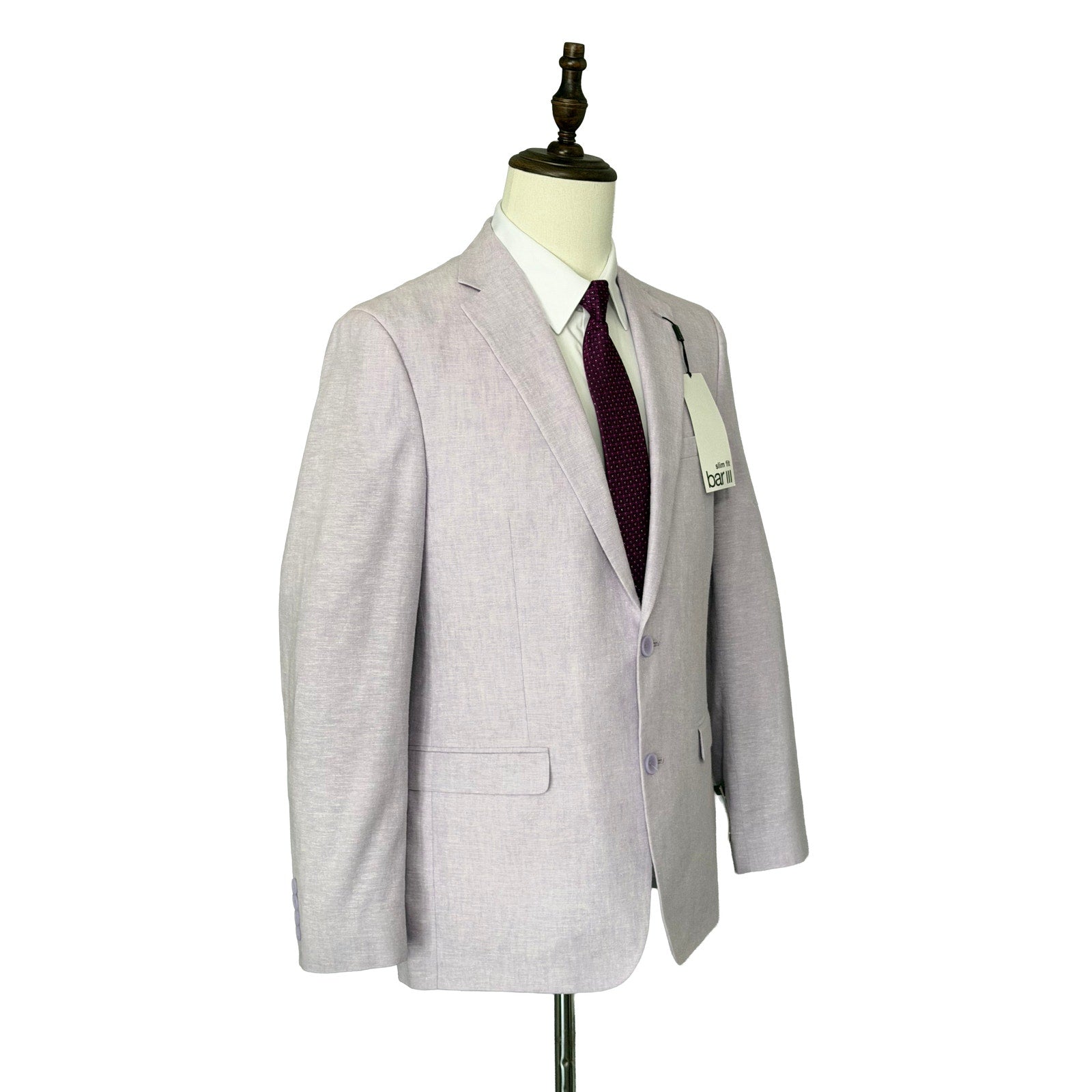 Bar III Sport Coat Men's 40 Regular Slim Fit Linen Blend Lavender