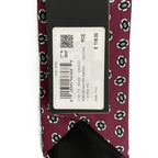 Boss Men's 3" Tie Red Floral Cotton Blend Made in Italy NEW