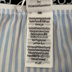 Lacoste Sleepwear Men's XL Poplin Pajama Shorts Cotton Blue Pinstripe NEW