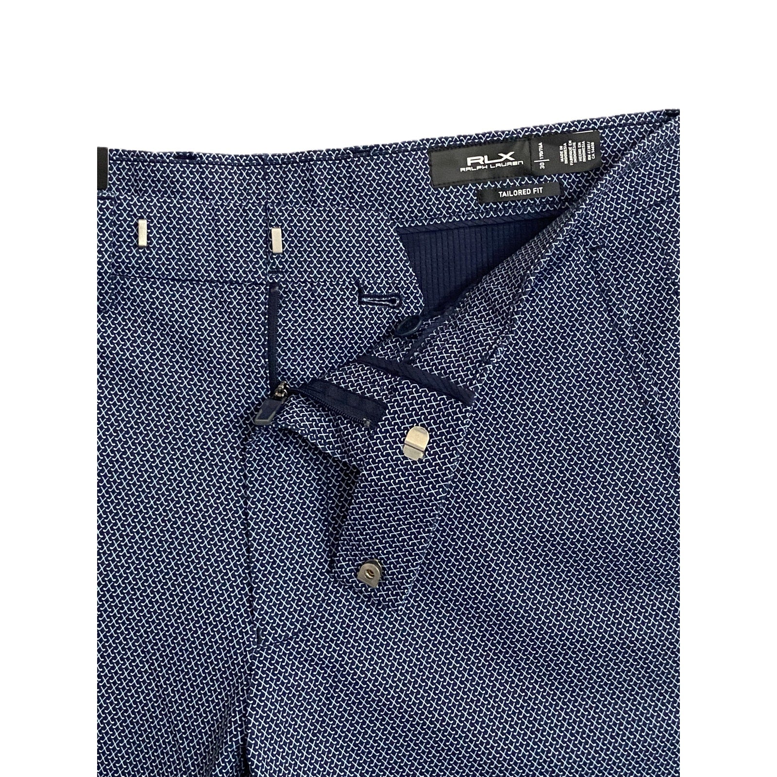 Ralph Lauren RLX Golf Shorts Men's 30W Tailored Fit Woven Navy Blue