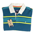 Chubbies Rugby Shirt Men's Medium Long Sleeve Cotton Green Stripe