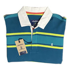 Chubbies Rugby Shirt Men's Medium Long Sleeve Cotton Green Stripe