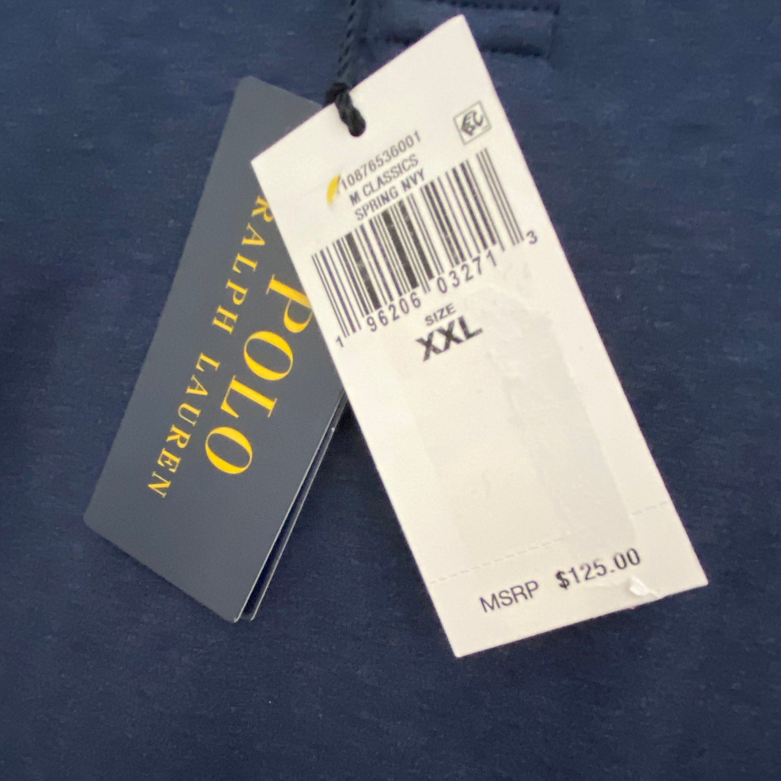 Polo Ralph Lauren Polo Shirt Men's XXL Classic Fit Long Sleeve Spring Navy