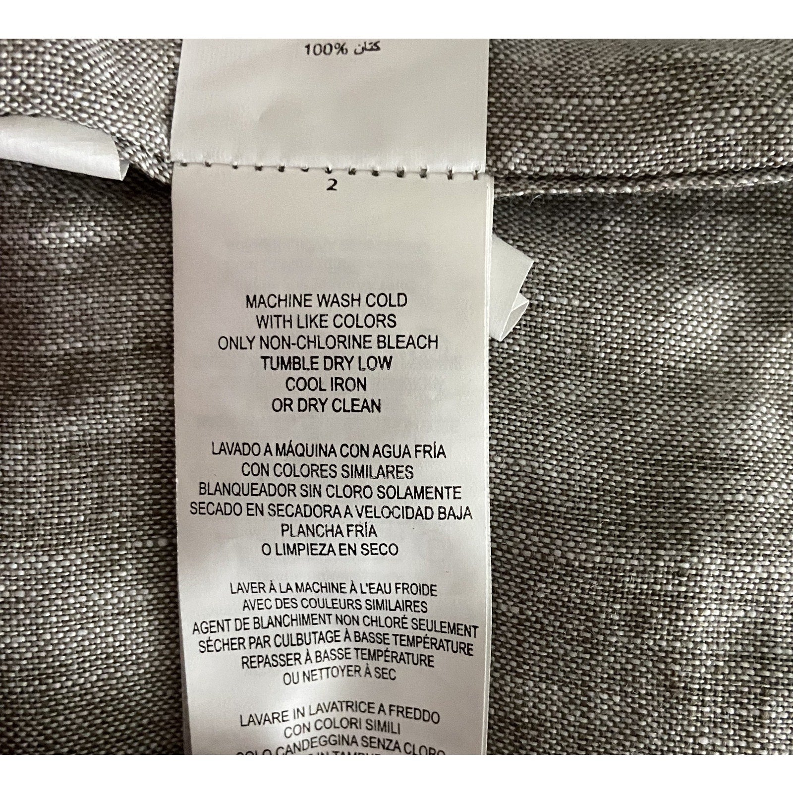 Michael Kors Linen Shirt Men's XL Classic Fit Short Sleeve Gray Heather