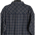Travis Mathew Men's Small Cloud Collection Flannel Plaid Shirt Black