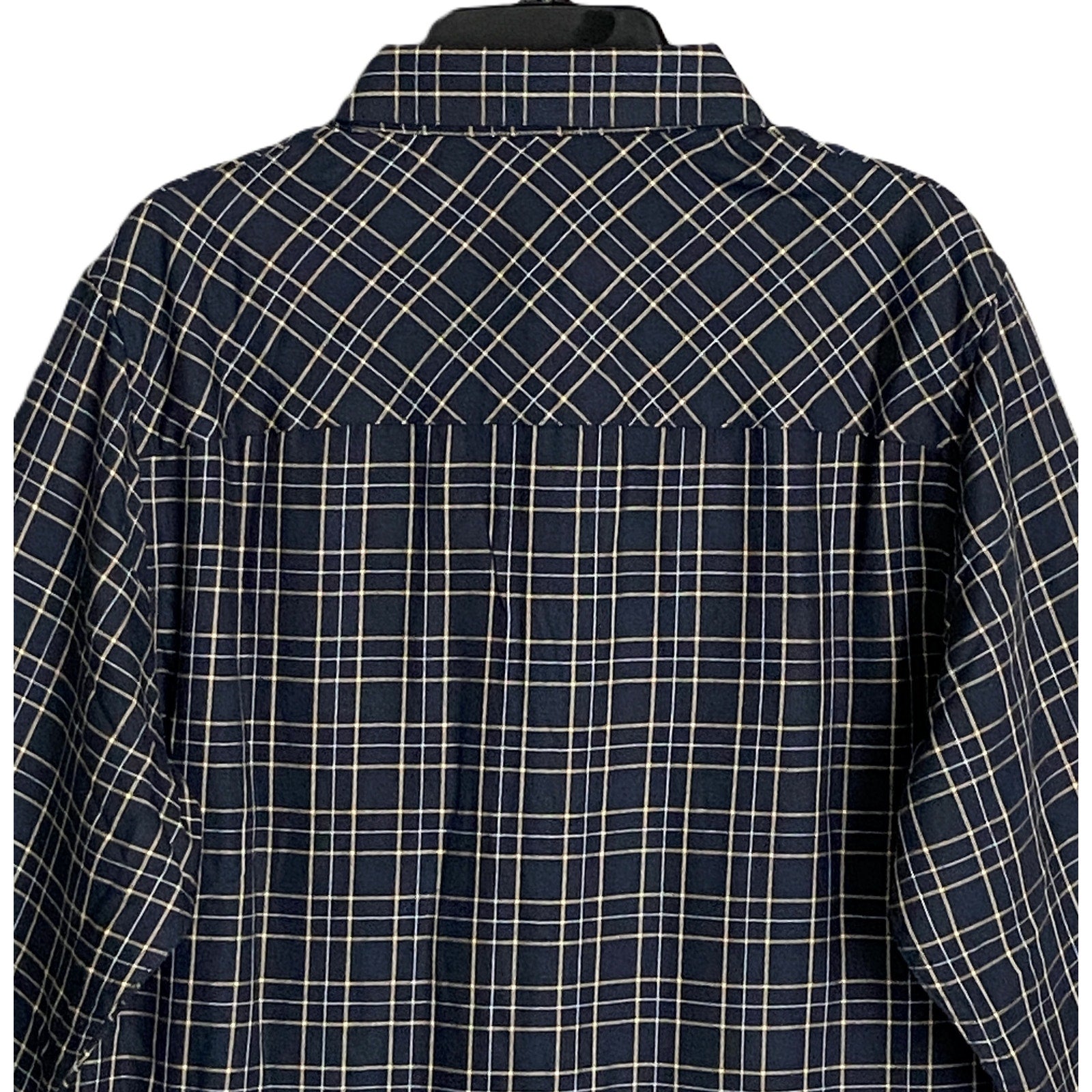 Travis Mathew Men's Small Cloud Collection Flannel Plaid Shirt Black