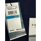 Perry Ellis Portfolio Pant Men's 36"x34" Modern Fit Flat Front Passion Blue
