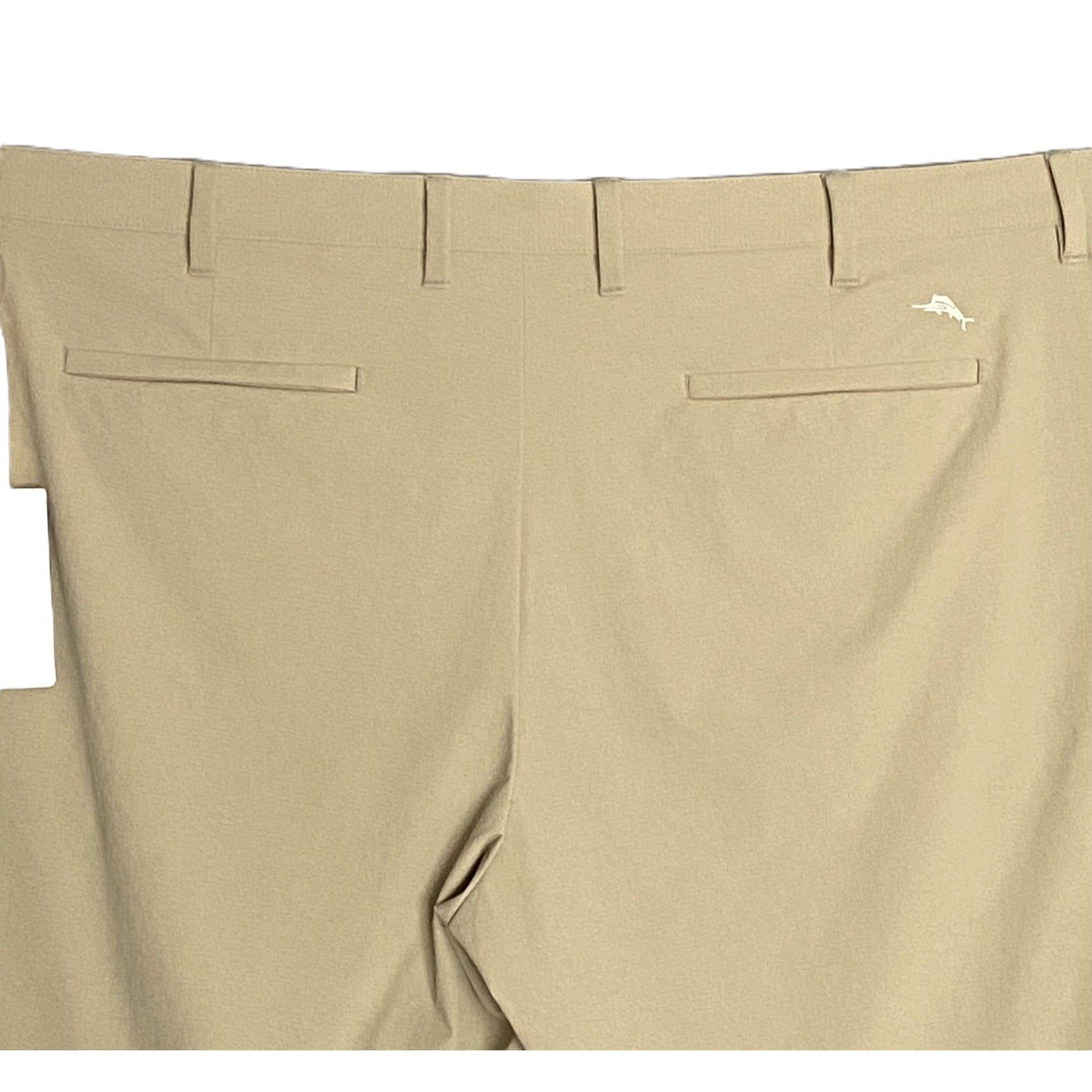 Tommy Bahama Men's 46RG x 10 "Chip Shot Short" Fog Beige 5-Pocket Stretch