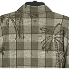Tommy Bahama Flannel Shirt Men's XL "Fireside Palm Springs" Stretch Tea Leaf