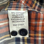 Johnnie-O Knick Performance Men's Medium Flannel Button-Down Shirt Pumpkin