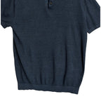 Daniel Cremieux Polo Shirt Men's Medium Linen Key West Collection Blue