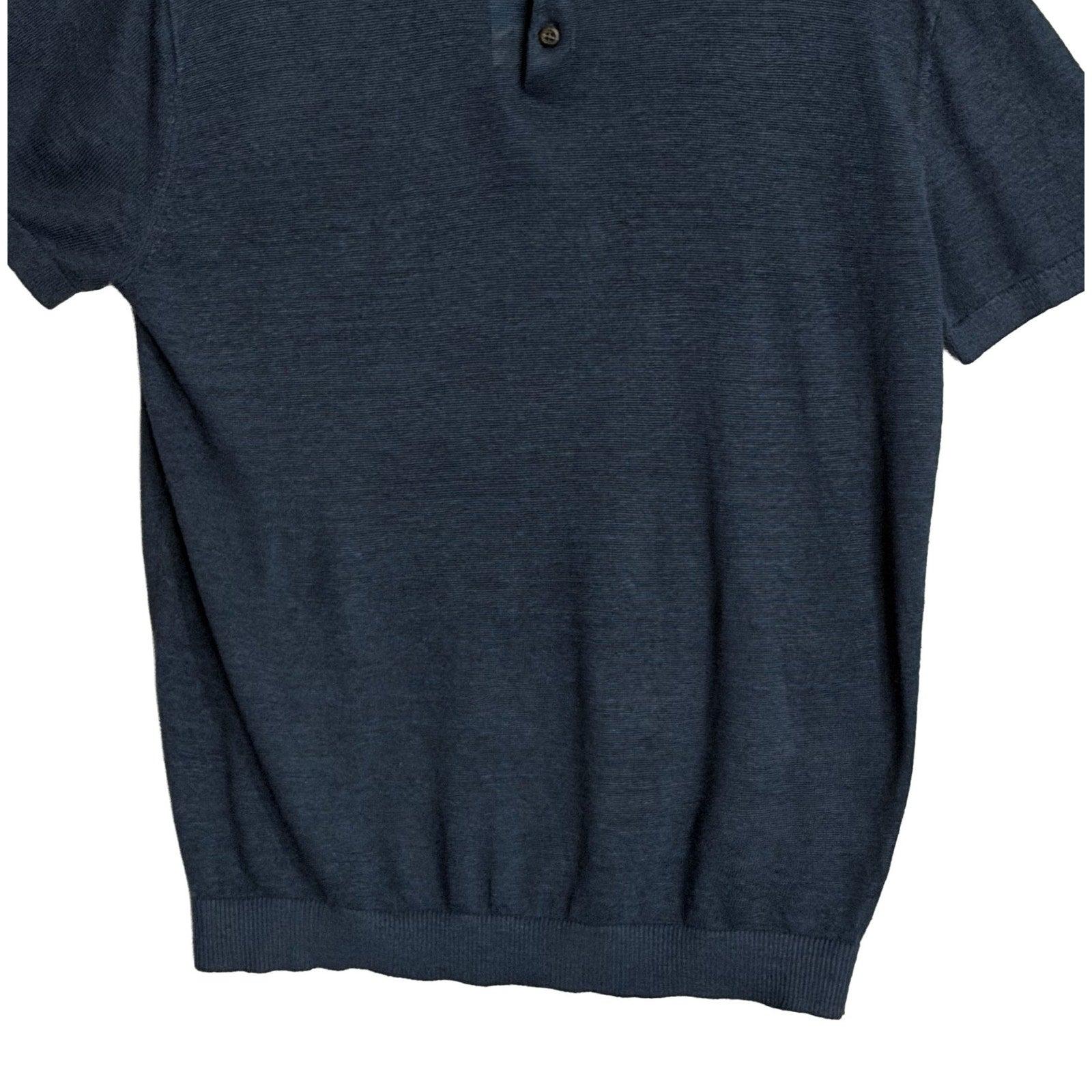 Daniel Cremieux Polo Shirt Men's Medium Linen Key West Collection Blue